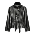 Chaqueta efecto piel para mujer vista delantera