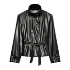 Chaqueta efecto piel para mujer vista delantera